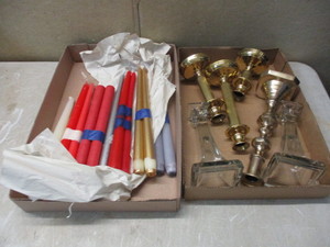 lot 137 image: Candlesticks and candles