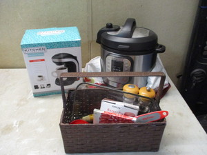lot 158 image: Insta PotCoffee Pot and Kitchen Stuff