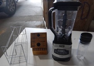 Ninja Blender, Knife Holder and Soda Can Dispenser