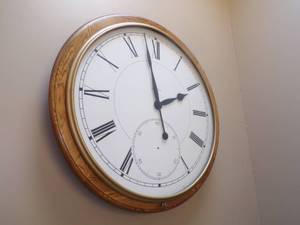 lot 10 image: Huge Wall Clock, Side table and Skylight