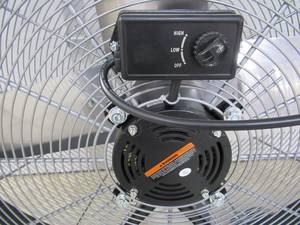lot 008 image: 2-Speed High-Velocity Direct Drive Drum Fan  42in., Black, 6900 CFM, 202.4 Watts