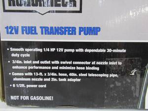 lot 023A image: 12 Volt Fuel Transfer Pump