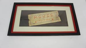 lot 34 image: Framed & Matted Picture Of Movie Ticket