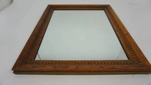 lot 43 image: One Wood Framed Mirror