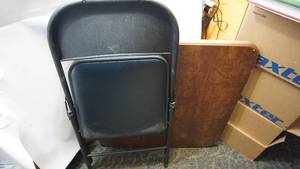 lot 48 image: Card Table & One Folding Chair