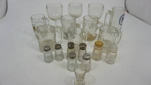 lot 72 image: Eleven Miscellaneous Glassware--Seven Sets Of Glass Salt & Pepper Shakers