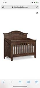 lot 4 image: 5 In 1 Convertible Crib--Dark Brown In Color