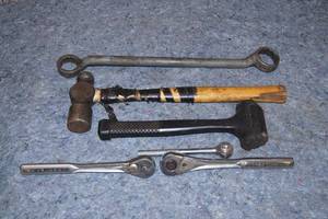 lot 67 image: Craftsman Ratchets, Large Ball Peen Hammer, Mallet