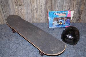 lot 195 image: Superior Skateboard with Helmet