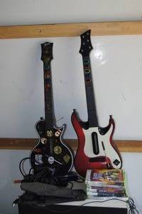 lot 220 image: Microsoft XBOX 360 Guitar Hero Guitars and Accessories