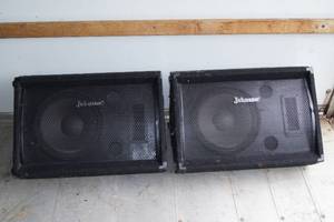 lot 230 image: Pair of Johnson Stage Monitor Speakers