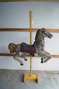 lot 251 image: Blown Plastic Carousel Horse