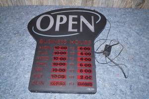 lot 284 image: Lighted Open Sign