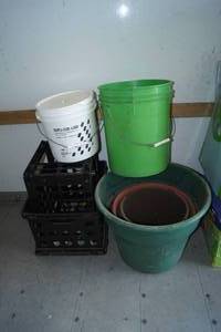 lot 281 image: Crates, Pots, and Buckets