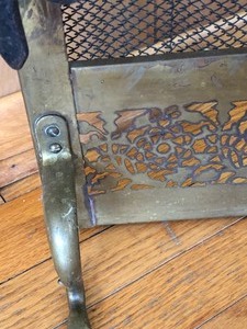 Vintage Metal Fire Screen