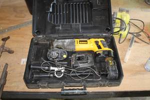 lot 753 image: DeWalt DW938 18V Cordless Reciprocating Saw Variable Speed  with Batteries (x2), Charger and Plastic Case