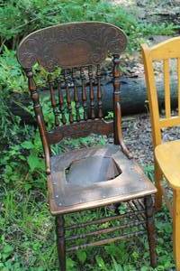 lot 847 image: Dark Wood Dining Chair