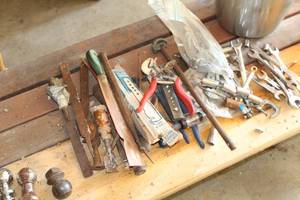 lot 874 image: Lot of Hand Tools  - Open End Wrenches, Clippers, Files, Clamps, Misc. Hand Tools