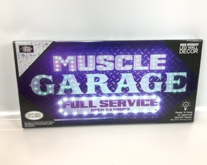 lot 109 image: Muscle Garage Full Service LED Neon Sign