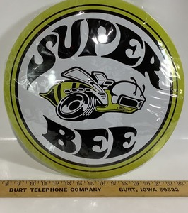 lot 113 image: Super Bee Round Metal Sign