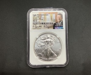 lot 10C image: Ronald Reagan 35th Anniversary Silver Dollar