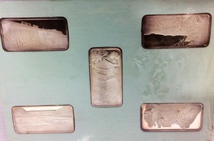 lot 44A image: America The Beautiful Silver Bar Set