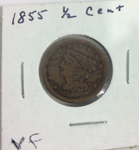 lot 53 image: 1855 Half Cent