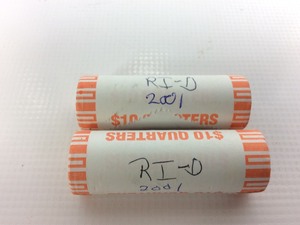 lot 32 image: 2001 Rhode Island Quarter Rolls