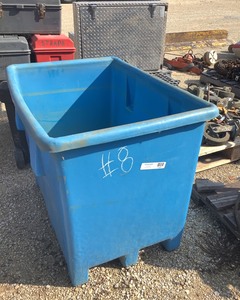 lot 8 image: Blue Plastic Storage Bin