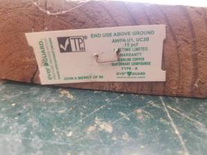 lot 80 image: Pressure Treated 9 x 10 Board