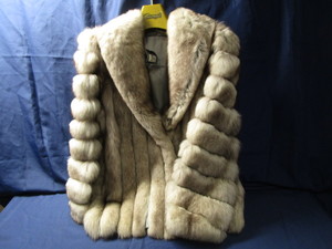 lot 10 image: Blue Fox Fur Coat