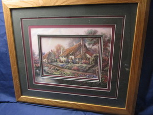 lot 32 image: English Cottage Print