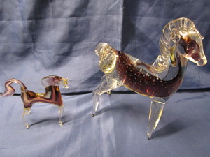 lot 37 image: Blown Glass Horses