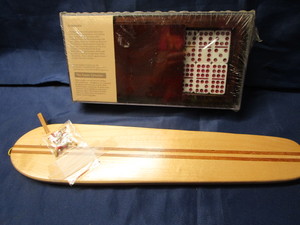 lot 38 image: Cribbage Board, Dominos