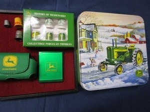 lot 70 image: Thimbles, Mirror, Tin