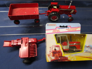 lot 108 image: MF & Farmall, Wagon & Baler