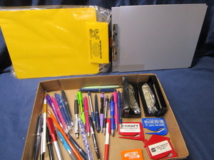 lot 119 image: Knives, Pens, Clipboard