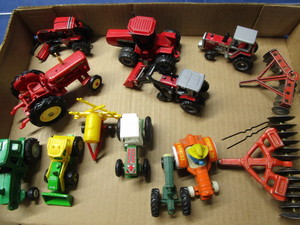 lot 127 image: David Brown, MF, Case, Implements