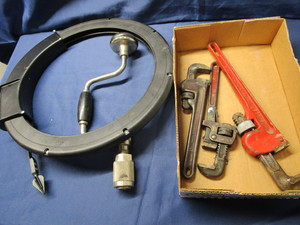 lot 147 image: Pipe Wrenches, Fish Tape