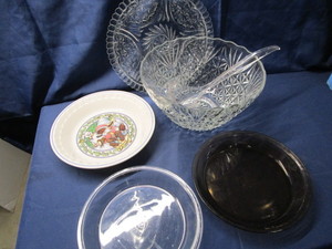 lot 135 image: Pie Plates, Punch Bowl