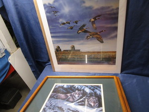 lot 162 image: Geese & Wolf Prints