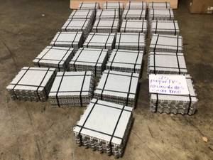 lot 9 image: 25 Packages 10 units each 12 in x 12 in. Pearl Silver Diamondtrax Home Modular Polypropylene Flooring 50-Tile Pack (50 sq. ft.) by Swisstrax Customer Returns See Pictures