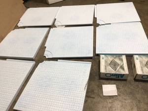 lot 20 image: Lot of 2 2-in-1 PVC Drain 4 in. x 4 in., Nickel by ALINO