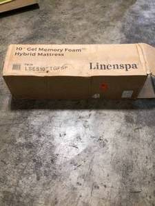 lot 25 image: AlwaysCool 10in. Medium Hybrid Tight Top Twin Mattress by Linenspa Essentials See Pictures