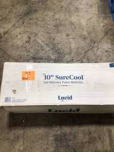 lot 27 image: 10in. Firm Gel Memory Foam Tight Top Twin Mattress by Lucid Comfort Collection