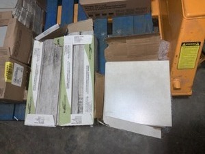 lot 8 image: Pallet of Mixed Trafficmaster & Dal-Tile FloorWall Tiles. Various Colors, Sizes & Conditions. See Pictures