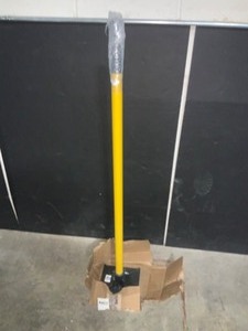 lot 17 image: Bon Tool 8 in. x 8 in. Dirt Tamper Bolted Fiberglass Handle. See Pictures