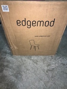 lot 31 image: EDGEMOD Wadsworth Dining Chair with Walnut Legs in Grey (Set of 4). See Pictures