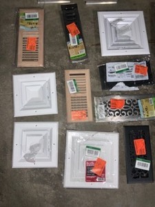 lot 46 image: Assorted Heater Vents In Different Sizes And Colors See Pictures