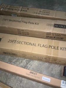 lot 51 image: VivoHome 25 ft flag poles and more See Photos